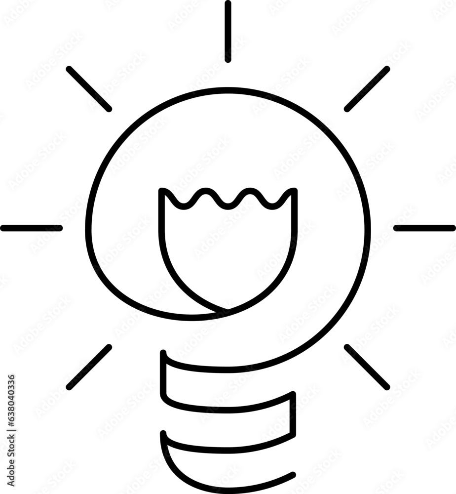 line icon. lamp, minimal, thin, simple and clean. used for logo, symbol, sign, web, mobile and infographic