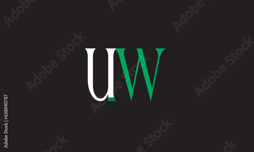  UW, WU , U , W, Abstract Letters Logo Monogram photo