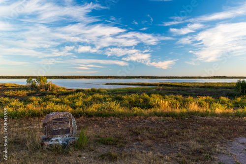 A dedication information plaque for the Deh Cho Bridge, NT Canada