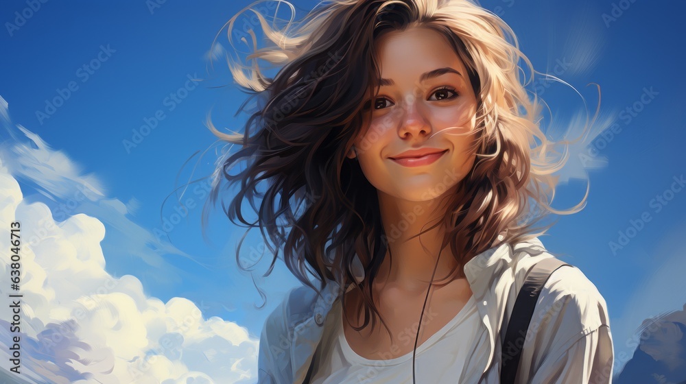 a girl's face filled with joy a girl's face filled with joy