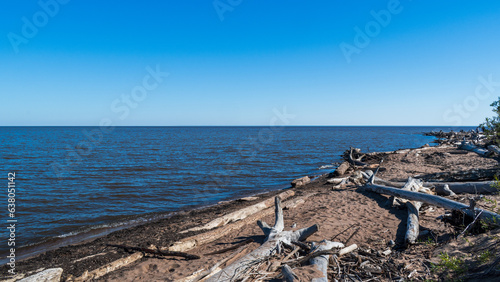 Calm Summer Afternoon at Shore of Great Slave Lake, Hay River, Northwest Territories, Canada