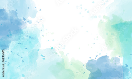 abstract background of blue watercolor splashes