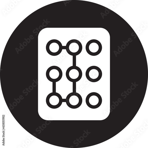 lock pattern glyph icon