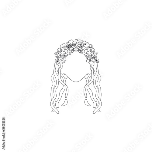 Fototapeta Naklejka Na Ścianę i Meble -  silhouette with hair