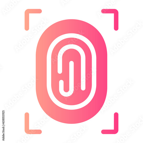 fingerprint gradient icon
