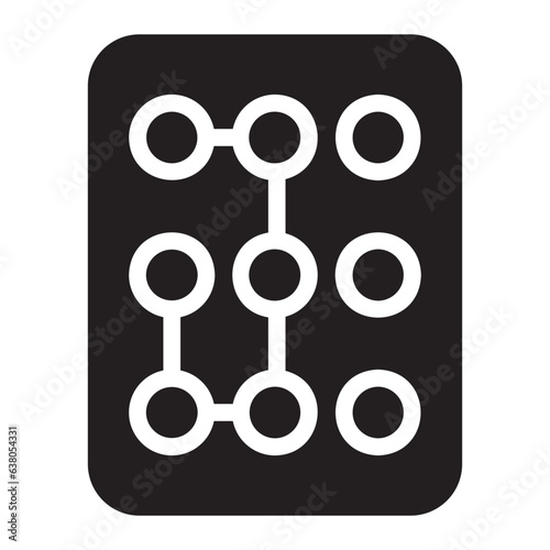 lock pattern glyph icon