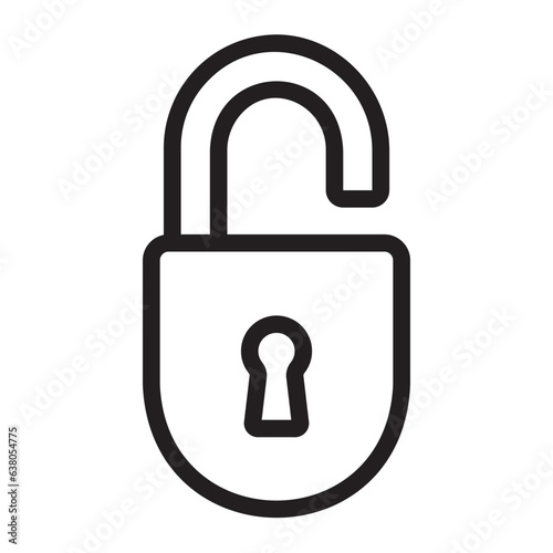 unlock line icon