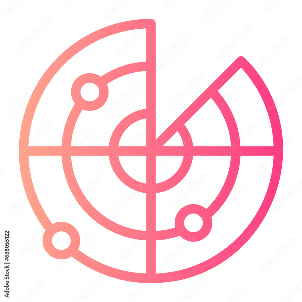 radar gradient icon radar gradient icon