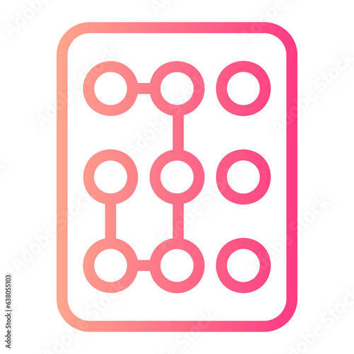 lock pattern gradient icon