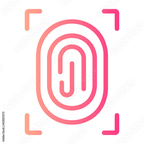 fingerprint gradient icon