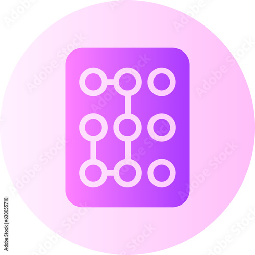 lock pattern gradient icon