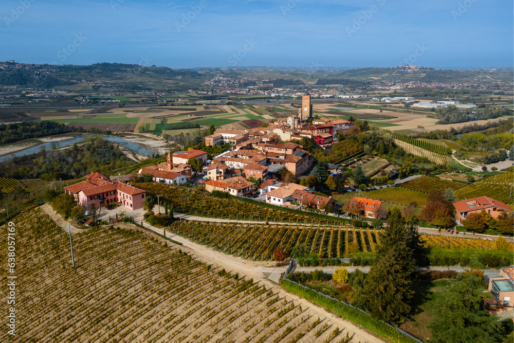 View of Barbaresco, Langhe, Piedmont, Italy View of Barbaresco, Langhe, Piedmont, Italy