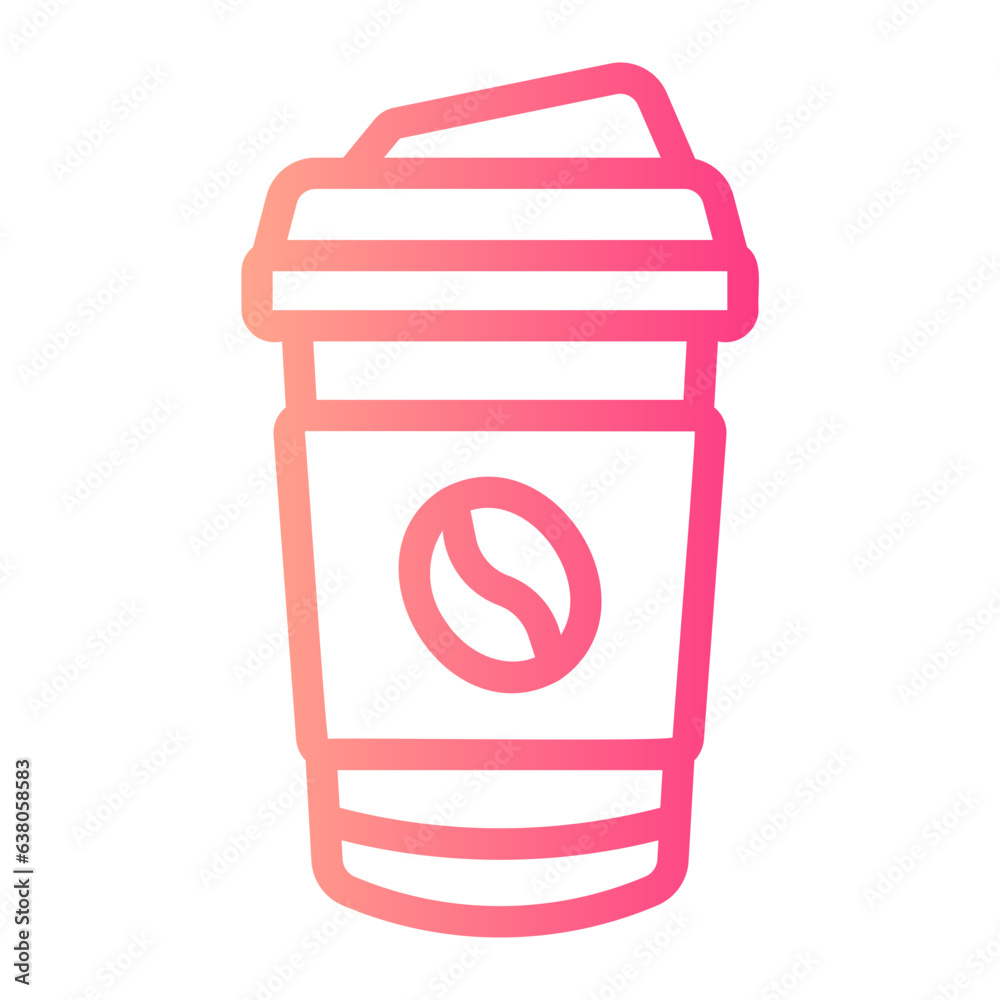 coffee cup gradient icon coffee cup gradient icon