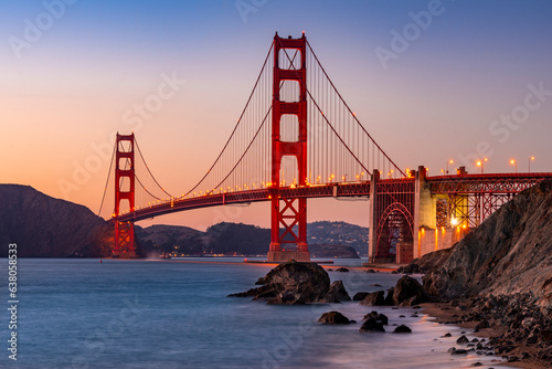 Golden Gate Bridge at night,.San Francisco.California,USA