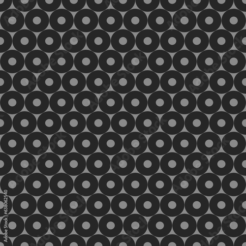 Circles pattern. Hoops seamless ornament. Dot motif. Circular figures backdrop. Rounds background. Rings wallpaper. Digital paper, textile print, web design, abstract image. Vector illustration.