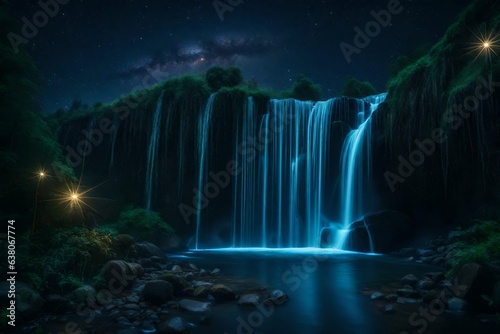 waterfall in the night © Jigxa