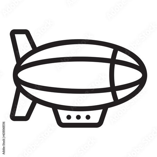 zeppelin line icon