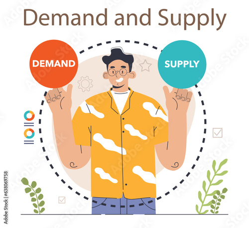 Demand and supply. Needs and offer comparison. Global financial