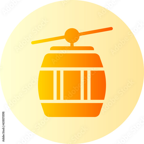 cable car gradient icon