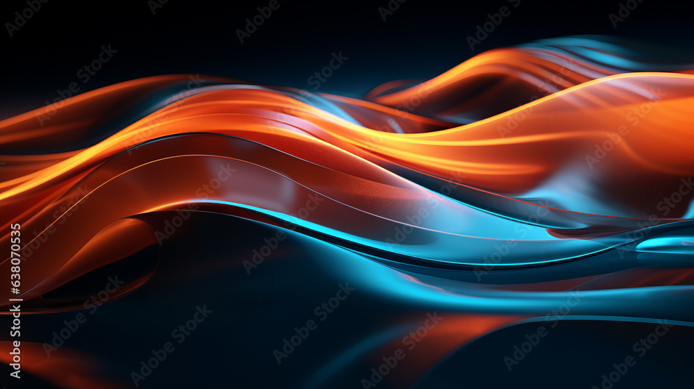 Abstract tech waves and lines in a neon color palette Abstract tech waves and lines in a neon color palette