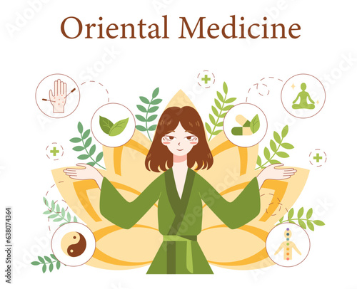Asian medicine. Alternative traditional healthcare and treatment.