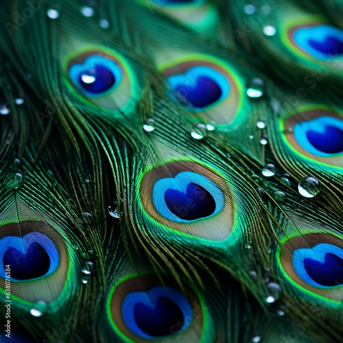 Enigmatic Elegance: Peacock's Gaze in Nature's Canvas