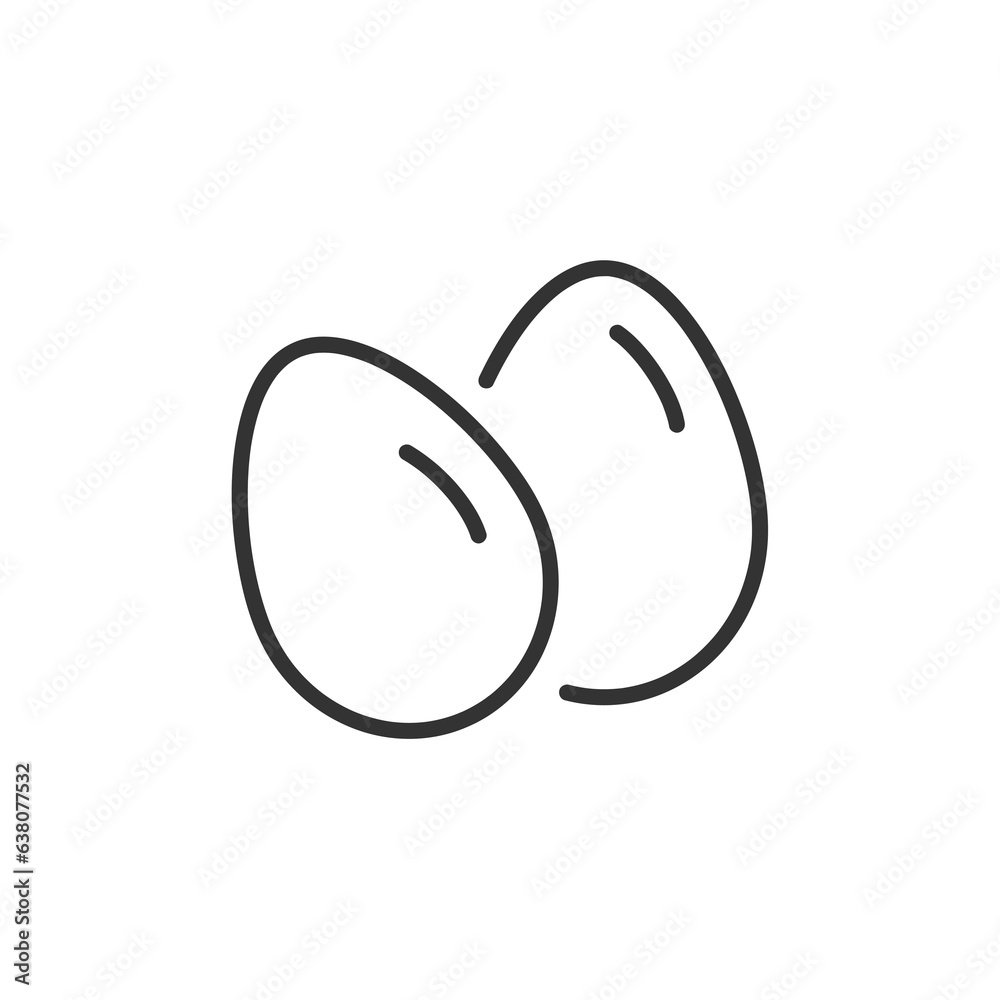 Eggs - line icon with editable stroke. Vector illustration. Eggs - line icon with editable stroke. Vector illustration.