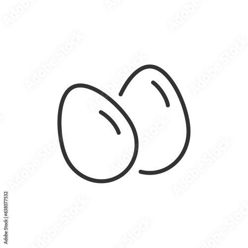 Eggs - line icon with editable stroke. Vector illustration.