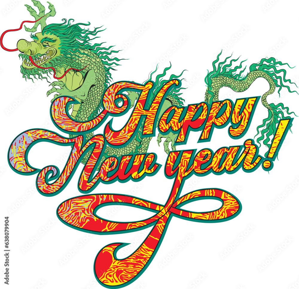 Symbol of 2024 - green tree dragon.