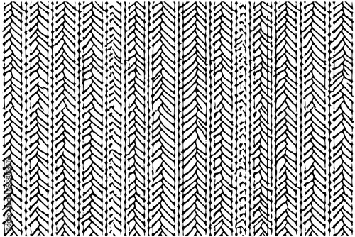Herringbone grunge woven seamless swatch pattern. Distressed texture of weaving fabric. Abstract halftone vector illustration.