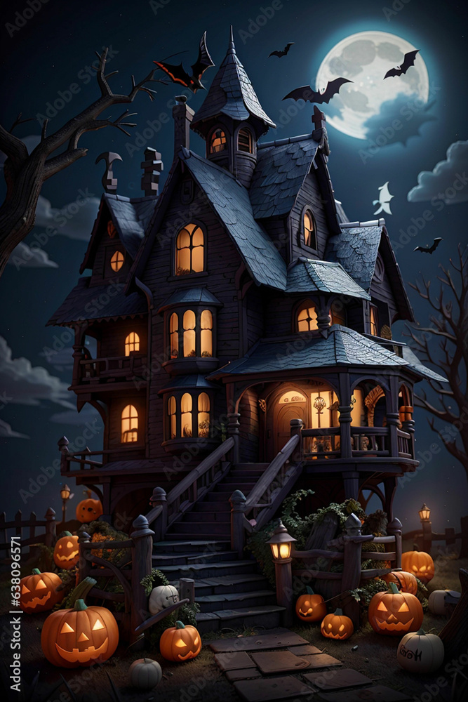 halloween witch house dark night mood