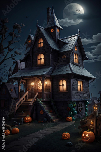 halloween witch house dark night mood