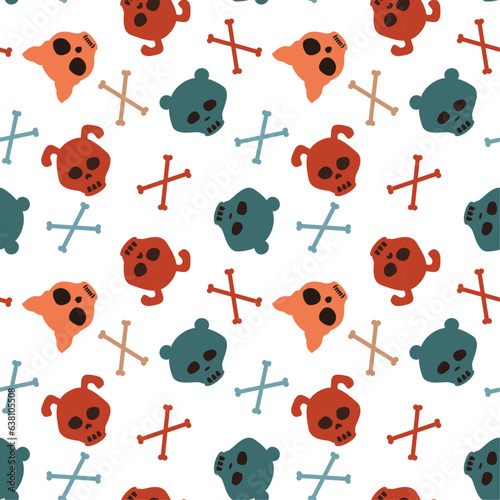 Halloween skull skull paternoster animals cat dog dog panda