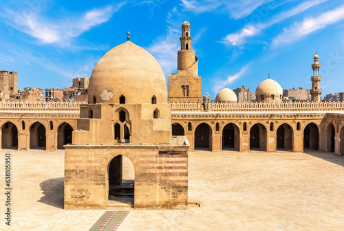 The Mosque of Ibn Tulun, view of ablution fountain, Cairo, Egypt
