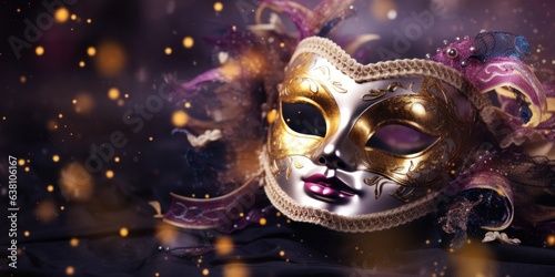 Carnival mask background. © olegganko