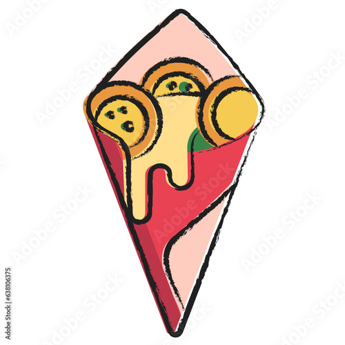 Hand drawn Arancini food icon