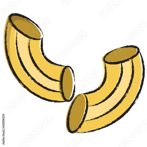 Hand drawn Penne pasta icon