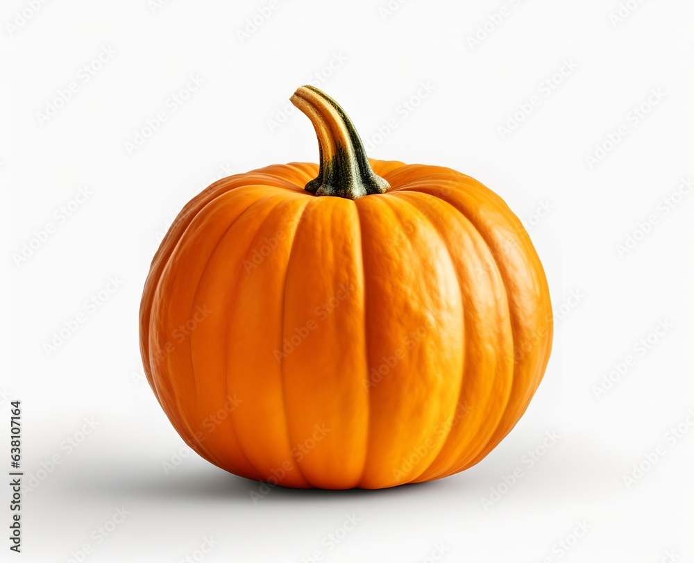 Pumpkin on white background, generative ai Pumpkin on white background, generative ai