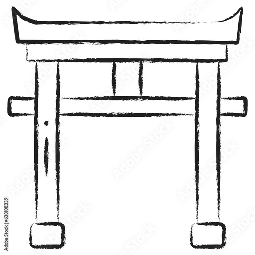 Hand drawn Japanese Gate icon