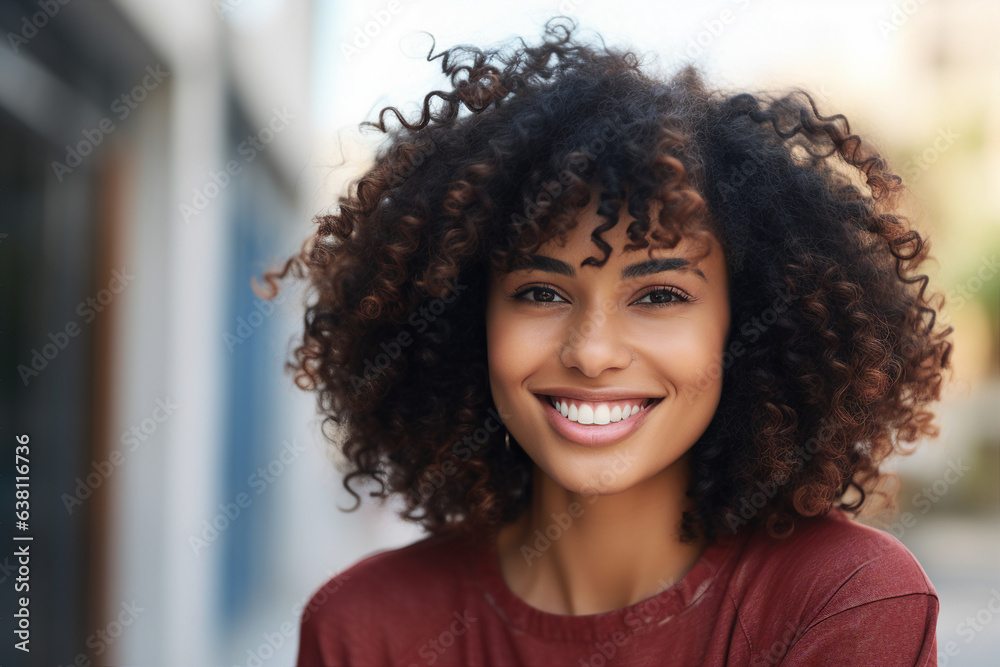 Generative AI portrait of natural beauty perfect african american woman Generative AI portrait of natural beauty perfect african american woman