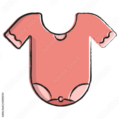 Hand drawn kids singlet dress icon
