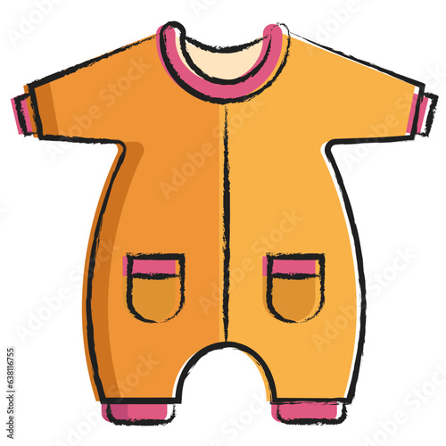 Hand drawn kids singlet dress icon
