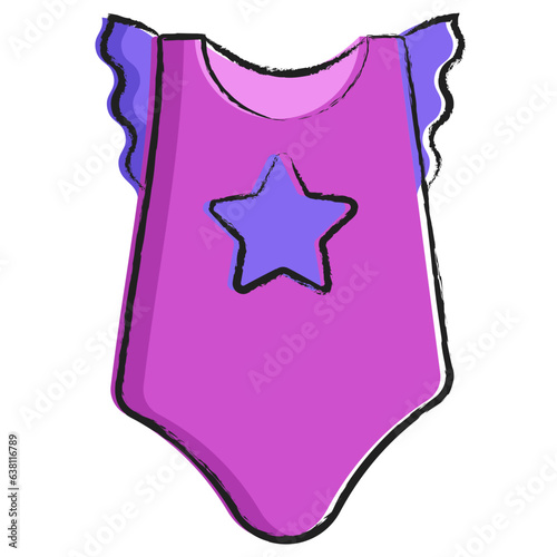 Hand drawn kids singlet dress icon