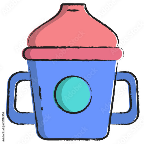 Hand drawn Feeding bottle icon