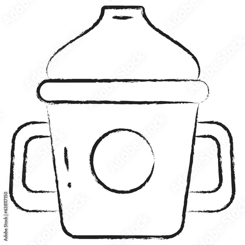 Hand drawn Feeding bottle icon