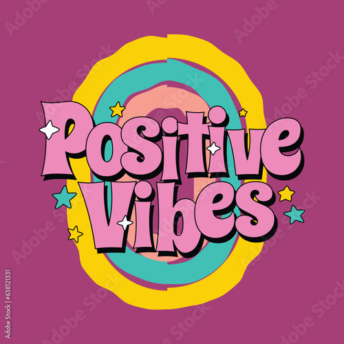 positive vibes retros 70s and 60s style