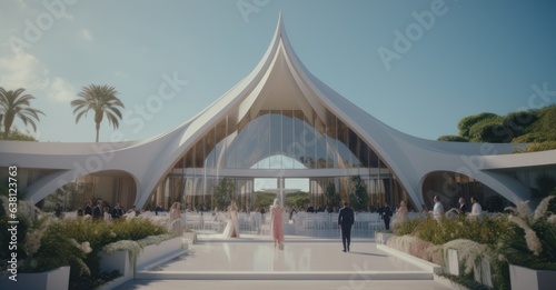 Futuristic Wedding Venue: Merging Traditions with Tomorrow © Stock Pix