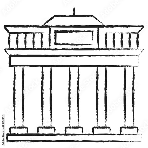 Hand drawn Brandenburg Gate icon