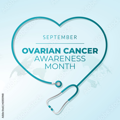 ovarian cancer awareness month design template great for celebration. blue ribbon vector design. flat ribbon design. vector eps 10.