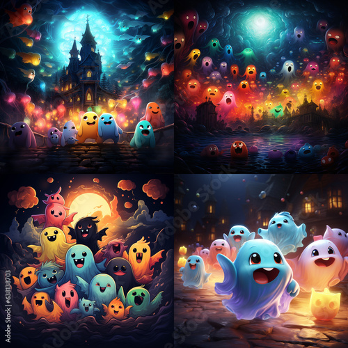 Ghosts on Halloween